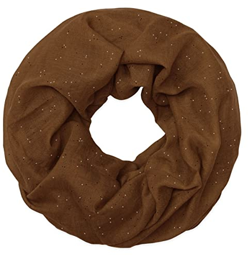 Soul-Cats Loop-Schal/Halstuch mit Glitzer in der Farbe braun