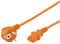 kab24® Stromkabel Netzkabel Powerkabel (5m, orange Schutzkontakstecker gewinkelt auf Kaltgerätebuchse gerade)