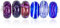 Bling Jewelry Gemischtes Set Von Bündel .925 Sterling Silber Kern Transluzente Schattierungen Von Blau Murano Glas Wirbel Blume Charme Bead Spacer Passt Europäische Armband Für Frauen Teen