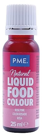 PME 100% Natural Food Colour Liquid - Rose (25ml)