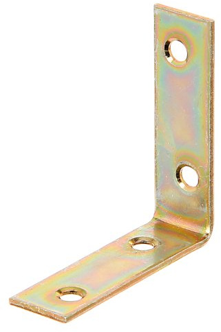 GAH-Alberts 339210 Stuhlwinkel, galvanisch gelb verzinkt, 50 x 50 x 15 mm / 100 Stück