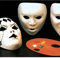 NET TOYS Plastik Halbmaske zum selbst anmalen Karneval Fasching Halb Maske Opernmaske Kreativmaske