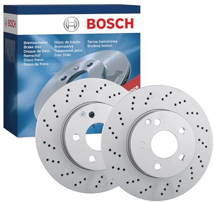Bosch BD1227 Brake Disc Set - 295 mm Vented High-Carbon Disc - Front Axle - ECE-R90 Certified - Great Cooling and Noise Suppression, Advanced Corrosion protected - 1 Set of 2 Discs