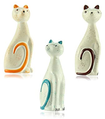 Budawi® Dekofigur Katze Figur Katzenfigur aus Speckstein in verschiedenen Ausführungen