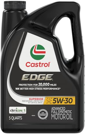 Castrol EDGE 5W-30 Advanced Full Synthetic Motor Oil, 5 Quarts