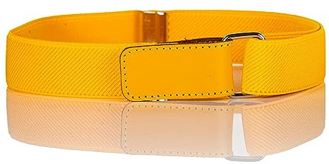 Olata Elastischer Kinder-Gürtel – Verstellbar mit Klettverschluss, Ideal für 0-15 Jahre. Gelb (1-6 Jahre)