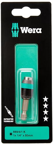 Wera, 889/4/1 K Porta-inserti universale Rapidaptor, self-service, 1/4 pollice x 50 mm