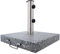 Anaterra® Pied Parasol en Granit - 30/25kg, Rond/Carré, Tube Acier INOX, roulettes et Poignée de Transport, Douilles d'Adaptation Incluses - Base, Socle, Support Carrée