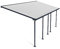 Canopia by Palram Terrassenüberdachung Alu Feria 3X7.30 Polycarbonat Hohlkammerplatten Pergola 730 x 300 cm Grau zur Überdachung ihrer Terrasse