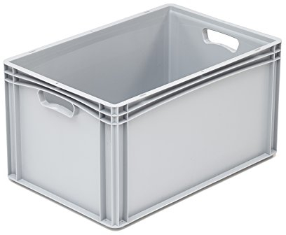 hünersdorff Eurobehälter / Eurokiste / Lagerbox Basicline (PP) mit 2 Handgriffen, sicher stapel- und kombinierbar, Made in Germany