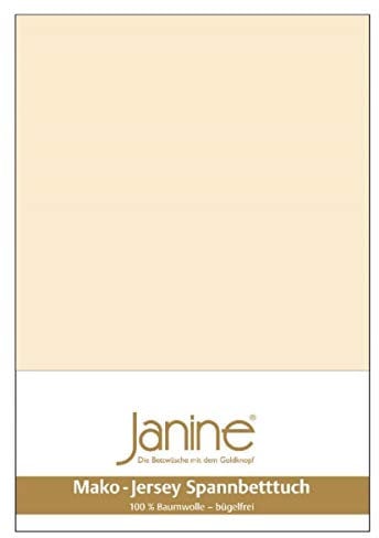 Janine Spannbetttuch 5007 Mako Jersey 180/200 bis 200/200 cm leinen Fb. 27