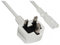 Cables UK POWER MAINS CABLE WHITE LEAD 5 metre 5m FIGURE 8 fig8 C7 for DVD PRINTER SKY