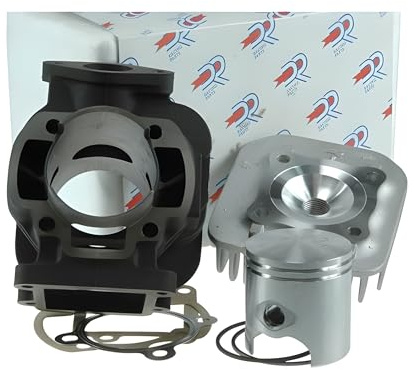 Zylinderkit DR Evolution 70cc für (Kurzgewinde) Aprilia, Amico (1991-1992), (ab 1993), GL, Sport, SR 50 (bis 1994), MBK, Booster, Slider, Yamaha, Bws, Stunt, Target, Zuma | 70ccm, Minarelli stehend AC, Grauguss, Bohrung 47mm; kompatibel mit MBK Booster, Slider, Yamaha Bws, Stunt, Target, Zuma