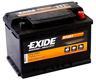 Exide Unisex-Adult NBA-933 Marine Start 12V 74AH 750A, Multicolor, 74 Ah