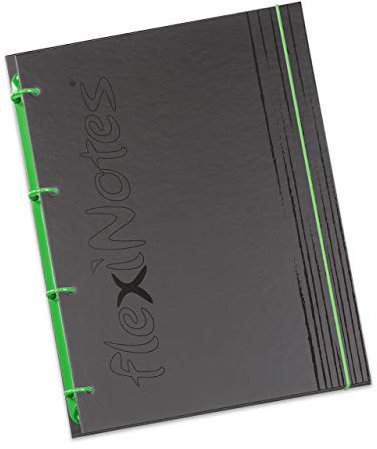 flexiNotes NOTIZBUCH A5, Typ: fN Black, Apfelgrün, 75 Blatt kariert - Ring S