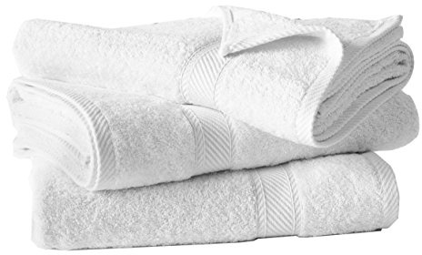 De Witte Lietaer 194875 Lot de 3 Draps de Douche Coton Blanc 140 x 70 cm