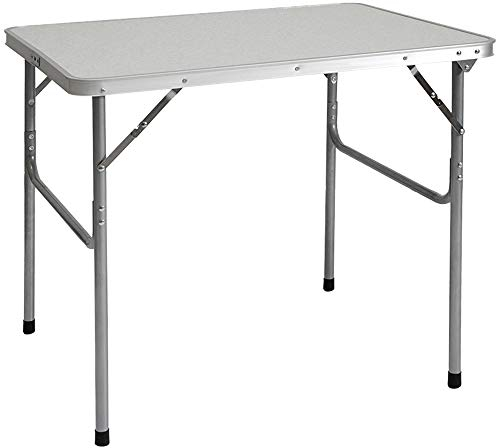AMANKA Alu Campingtisch 80x60cm - Klapptisch Picknicktisch Leichter Falttisch Marmor-Optik