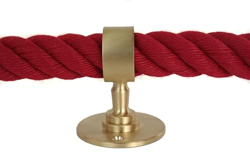 Unbekannt Porte-câble en laiton mat pour corde de main courante de 30 mm (main courante / corde d'arrêt)