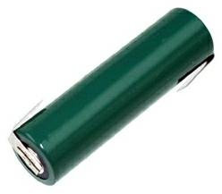 FDK (ehemals Sanyo) HR-AAU Mignon Akku 1,2Volt 1650mAh NiMH Flattop mit Lötfahne in Z-Form