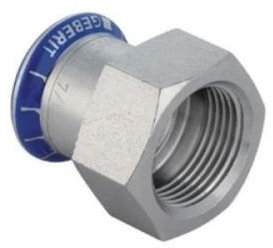 'Geberit mapress en acier inoxydable – Union Femelle diamètre 18 mm 3/4 inox