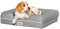 PetFusion Ultimate Solid 2,5 Memory Foam Haustierbett für kleine Hunde und Katzen (25 x 20 x 5,5 orthopädische Sofacouch; grau). Ersatzabdeckungen und Decken sind ebenfalls erhältlich