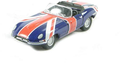Jaguar E-Type mit englischer Flagge - 1:76