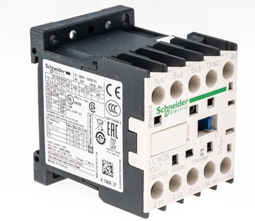 Schneider Electric TeSys K Contactor, 230 V ac Coil, 3-Pole, 6 A, 2.2 kW 240 V, 3 NO, 690V ac