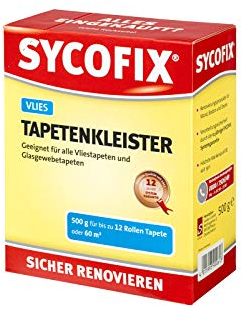 Vliestapetenkleister 500 g, für 30 qm, hohe Anfangshaftung und Endklebkraft, zur Verklebung von Vliestapeten mit glatter und strukturierter Rückseite sowie von Glasgewebetapeten, farblos, Tapetenleim