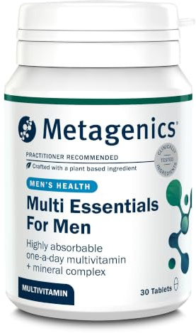 Metagenics Multi Essentials for Men Multivitamin - 30 Tablets | Daily formula with 27 vital nutrients and vitamin D3 to support active energy release & male health