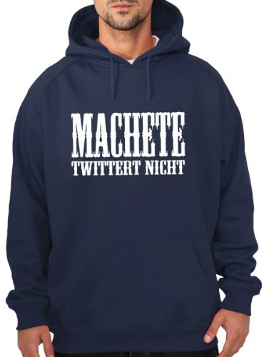 clothinx - Machete Twittert Nicht Boys Kapuzenpullover Navy, Größe XL