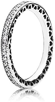 PANDORA Damen-Ring Unendliche Herzen 925 Silber Zirkonia transparent Gr. 60 (19.1) - 190963CZ-60