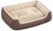 Feandrea Hundebett, Hundekorb mit Wendekissen, 85 x 65 x 21 cm, braun PGW04Z