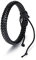 BODYA Men's Womens Black Braided Leather Rope Woven Wrap Surfer Cuff Bracelet Fit 7-10 inch Adjustable Wrist
