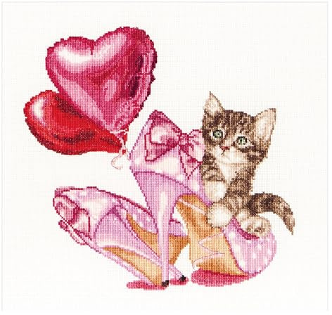 Thea Gouverneur - Kreuzstich-Set - Valentine ätzchen - Aida - 16 Count - Für Erwachsene - 740A