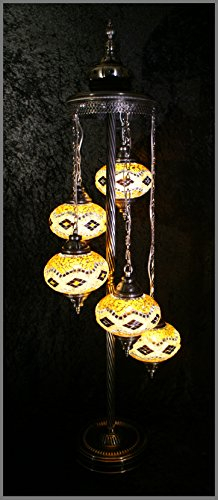 Mosaiklampe Mosaik - Stehleuchte L Tischlampe Stehlampe orientalische lampe Gold/Samarkand-Lights