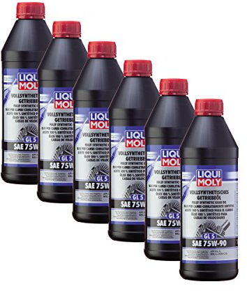 6x LIQUI MOLY 1414 Vollsynthetisches Getriebeöl (GL5) SAE 75W-90 1L