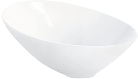 ASA Á Table asymmetrische Schale, Keramik, weiß glänzend, 22.5x17x11 cm