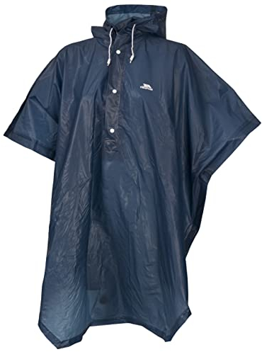 Trespass Unisex Trespass Unisex Adult CANOPY Packaway Poncho NAVY BLUE EACH, Navy Blue, One Size UK