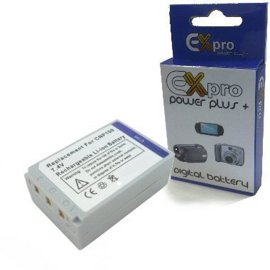 Ex-Pro Casio NP-100 NP100 - High Power Plus+ 2 Year Warranty Replacement Lithium Li-on Digital Camera Battery for Casio :- Casio Exilim EX-F1, EXF1, EX-FH25, EX-FH25
