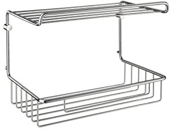 Smedbo Guest Towel Basket, Polished Chrome DK1055 Sideline, Silver, 7.5 x 16.5 x 32.799999999999997 cm