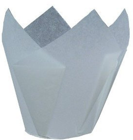 White Tulip Cupcake/Muffin Wraps - Pack of 50