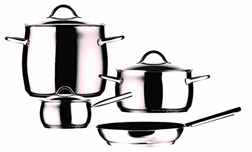 MEPRA Batteria 195 Kitchen, 7 Pezzi, Acciaio Inossidabile 18/10