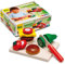 Erzi 28203 Schneidset Cheeseburger aus Holz, Kaufladenartikel für Kinder, Rollenspiele