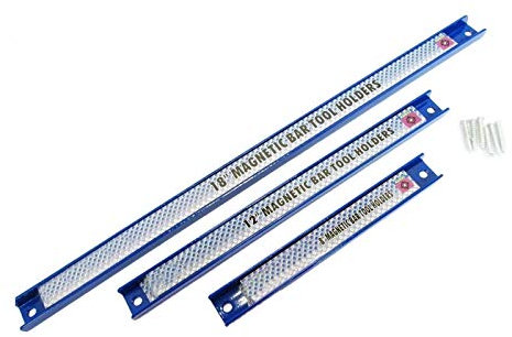 Dapetz ® 3pc Magnetic Bar Hand Tool Socket Rail Storage Rack Stainless Steel Holder Organiser In 8 12 18 Suitable for Metal Hand Tools Like Hammers, Wrenches, Screwdrivers Etc