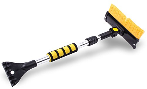 PRO PLUS Schneebürste mit Gummiwischer, Eiskratzer und Teleskopstiel