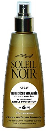 Soleil Noir Huile Sèche Vitaminée SPF 6 Spray 150 ml