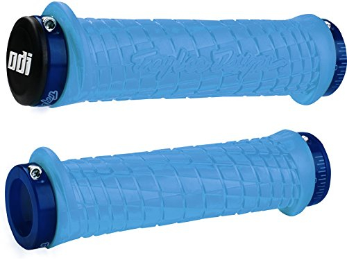 ODI 32348 MTB Griffe Troy Lee Designs Lock-On, 130mm Klemmringe, D30TLAQ-U, hellblau-Blau