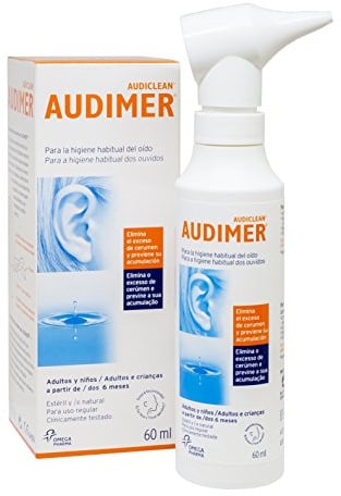 Audimer Spray Higiene Habitual del Oído Elimina Exceso de Cera y Previene la Acumulación de Cerumen Apto Uso Diario, 60 ml