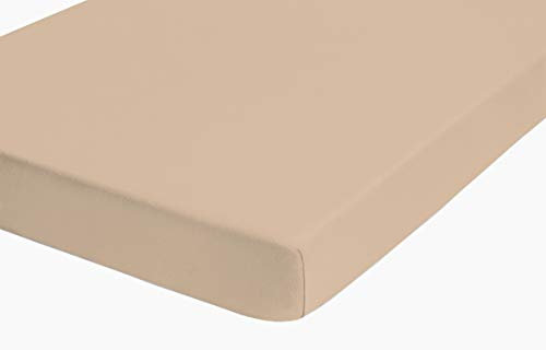 biberna 0077144 Spannbetttuch Feinjersey (Matratzenhöhe max. 22 cm), gekämmte Baumwolle, superweich 1x 140x200 cm > 160x200 cm frappé