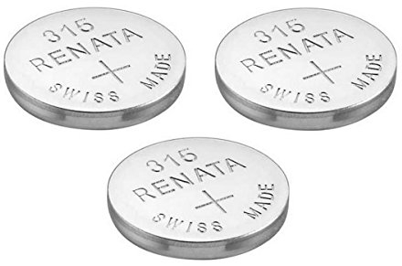 3 x Renata 315 Uhrenbatterie, Swiss Made, Silberoxid, 1,5 V (SR716SW)